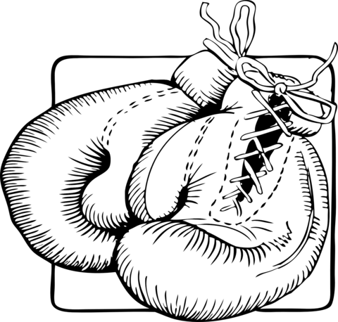 Boxing Gloves Coloring Page